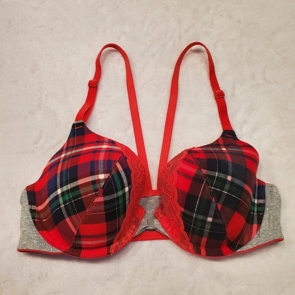 Victoria's Secret Plaid Lined Perfect Coverage Bra